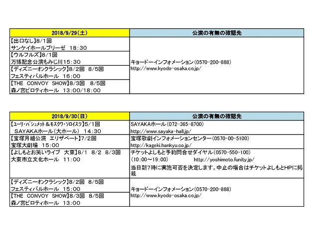 29日 土 30日 日 公演予定のイベント情報について 重要なお知らせ よどがわ生協ホームページ 生協の安心 安全な商品 お得情報が満載