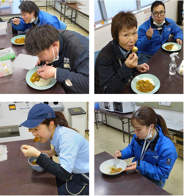 「直火焼　減塩カレー・ルー（中辛）」を試食
